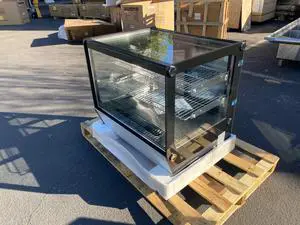 Commercial Refrigerator 27 Inch Merchandiser Display Cooler Case Fridge NSF Certified Display With LED Black Refrigerated Countertop Bakery Display Case 110V, NSF CW120720