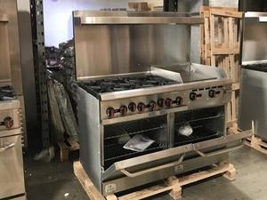 NEW 60" Broiler + Hot Plate Oven Range Stove Commercial Kitchen Restaurant NSF CD-R6-24G