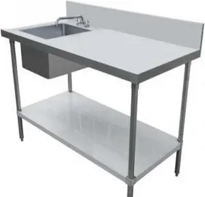 New 30x60 Stainless Steel Table With Sink NSF TSK3060