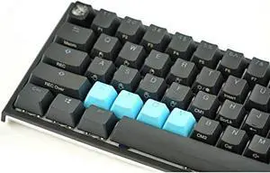 taihao rubber gaming keycaps zxcv - neon blue