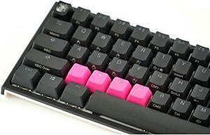 tai-hao rubber gaming keycaps zxcv - neon pink