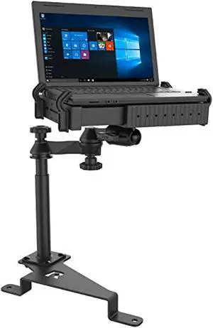 ram mounts no-drill laptop mount for '15-21 ford f-150, ?17-21 f-250 + more ram-vb-195-sw1 compatible with 10" to 16" wide laptops