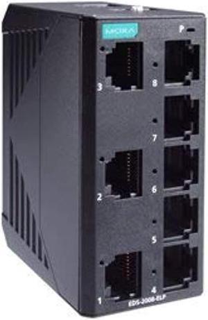 EDS-2008-ELP - 8-Port Entry-level Unmanaged Switch, 8 Fast TP ports, -10 to 60 degree C
