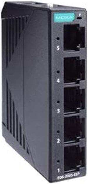 EDS-2005-ELP - 5-Port Entry-level Unmanaged Switch, 5 Fast TP ports, -10 to 60 degree C