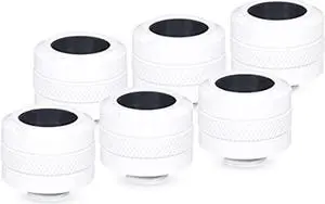 alphacool 17484 eiszapfen pro 16mm hardtube fitting g1/4 - white sixpack