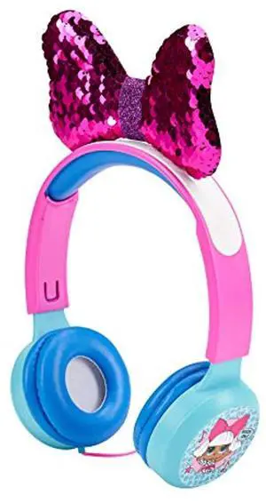 L.O.L. Surprise! Kids Safe Over The Ear Headphones HP2-13136 | Kids Headphones, Volume Limiter for Developing Ears, 3.5MM Stereo Jack, Recommended for Ages 3-9, by Sakar (Styles may vary)