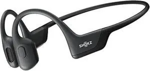 shokz openrun pro - premium bone conduction open-ear bluetooth sport headphones - sweat resistant wireless earphones for workouts and running with deep base - built-in mic, with headband (black)