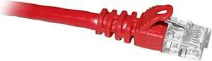 enet components, inc. 6in cat6 red boot patch cable enet components, inc. 6in cat6 red boot patch cable