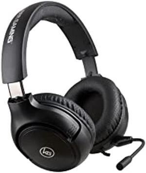 iogear kaliber gaming headset, 50mm max bass drivers, 4-way swiveling noise isolating earcups w/memory foam and built-in volume control & mute, detachable boom mic, 3.5mm connector -black (ghg602)