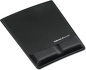 fellowes 9181201 mouse/wrist support, 8-1/4-inch x9-7/8-inch x7/8-inch, black