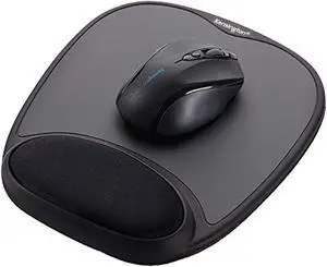 kensington comfort gel mouse pad with wrist rest - black (k62386am)