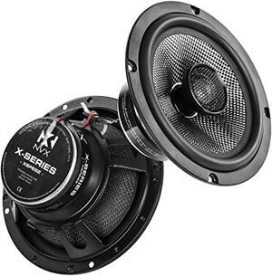 nvx xsp652 600w peak (200w rms) 6.5" x-series 2-way coaxial speakers with carbon fiber cones and 1" silk dome tweeters (pair)