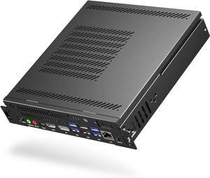 TIBURN Mini PC Intel I5-1250PE Quad-Core Processor Plug-and-plug OPS, Windows 11 Pro Desktop Computers 4K UHD Graphics Dual Display HDMI/DP,2.4G+5G Wi-Fi BT 4.2 for Office, Education etc - Black