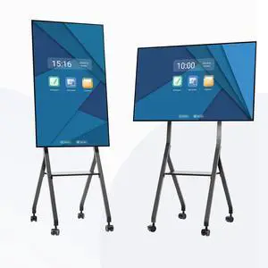 TIBURN FLIP HUB 55" S2 Android 13.0 4K UHD Rotating Smart Board | Digital whiteboard, Ideal for Hybrid Work, Interative Conference and Classroom Electronic Presentation Board with Flip Mobile Stand