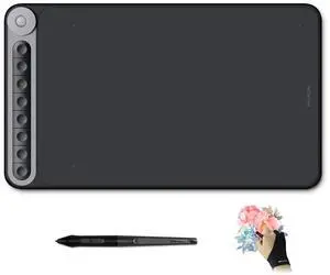 Huion Inspiroy Dial Q620M Wireless Graphics Drawing Tablet 10 x 6 Inch, 8 Press Keys and Dial Controller, Tilt Function, Android Supported, Ideal Use for Distance Education and Wed Conference