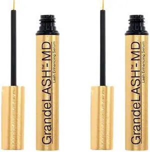 2PACK Grande Cosmetics GrandeLASH-MD Enhancing Serum, Jumbo Size (6 Month Supply) 4mL, Promotes Appearance of Longer, Thicker Eyelashes