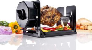 ROTO-Q 360|The Worlds First Non Electric Self-Rotating Rotisserie|NON ELECTRIC| NO BATTERY|Portable for Convection Oven, Air Fryer Oven, BBQ Rotisserie, Fire Pit. Rotisserie-style Fare in Your Home