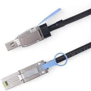 SFF-8644 to SFF-8088 Mini SAS Cable, 6Gbps External Mini SAS HD to SAS 2.0 (26-Pin) for RAID/Server/Data Center, 100-Ohm, 0.5m/1.6ft