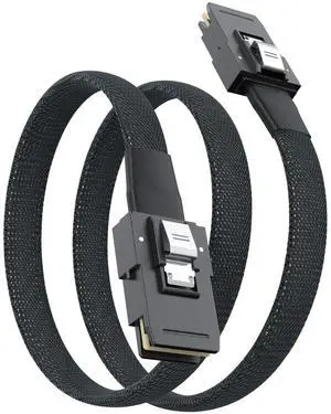 SFF-8087 to SFF-8087 6G Internal Mini SAS Cable for Server Backplane/RAID Card, Hot-Swap Ready with SATA Compatibility, 100-Ohm, 0.8-m(2.6ft)