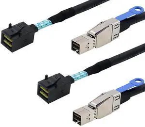2PCS External Mini SAS HD SFF-8644 to Mini SAS HD SFF-8643 Data Server Raid 1m 3.3FT Cable