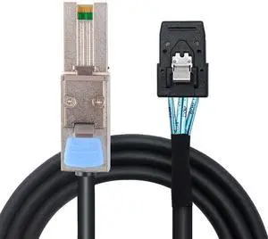 External Mini SAS 28AWG Male 26Pin SFF-8088 to Internal Mini SAS Male 36Pin SFF-8087 Data Cable 1M 3.3feet