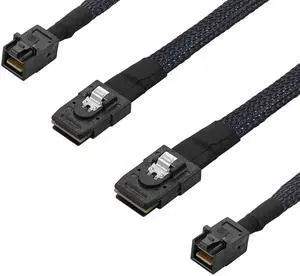 2PCS Mini SAS SFF-8643 to Mini SAS 36Pin SFF-8087 Cable 0.5M/1.6ft