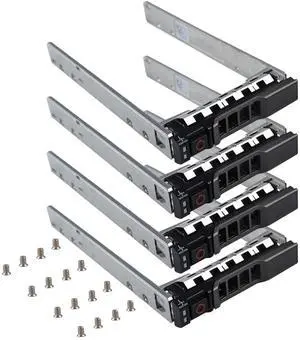 Hard Drive Tray Caddy 2.5" SSD HDD Caddy G176J 0G176J Hard Drive Bracket SAS SATA Caddy Compatible for D.ell PowerEdge R720 R630 R730 R830 R930 T430 T440 T640 R720XD, 4 Pack