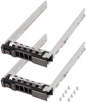 2 Pack Hard Drive Tray Caddy 8FKXC 08FKXC SSD Mount 2.5" HDD Holder with Mounting Screws Hard Drive Bracket Compatible for D.ell PowerEdge R610 R620 R710 T710 R720 R815 R820 R630 T630 R730