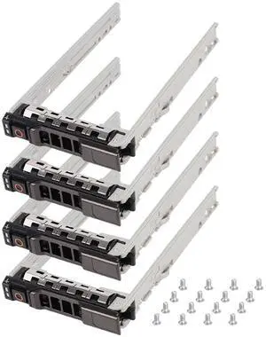 Hard Drive Bracket 2.5" SSD Mount G176J HDD Caddy SAS SATA Hard Drive Tray Caddy Compatible with D.ell PowerEdge R610 R620 R710 T710 R720 R815 R820, 4 Pack