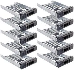 Hard Drive Tray Caddy 3.5" SAS SATA SSD Caddy F238F 0F238F SSD Bracket Compatible for D.ell PowerEdge 14th/13th/12th/11th Generation T340 T440 T640 R530 R730 R930 R520 R720 R720XD, 10 Pack