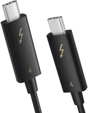 Vszerda 40Gbps Thunderbolt 4 Cable 2.3ft, Supports 8K Display/ 100W Charging USB C to USB C Cable 0.7M, for USB4 Thunderbolt 3 MacBooks iPad Pro/Air Hub Docking SSD Enclosure