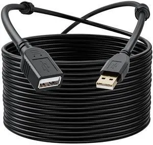 USB 2.0 Extension Cable 30FT / 10M, USB Type A to A, Long Active USB 2.0 Extender, Male to Female Repeater Cable, 480Mbps Transfer Speed for Game Consoles, Printer, Camera, Keyboard, Hard Drives