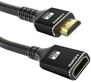 8K HDMI Extension Cable 3.3FT, HDMI 2.1 Extender Male to Female Adapter, Supports 8K@60Hz, 4K@120Hz, 2K, 3D, HDR10, Dolby, 48Gbps, eARC, Ideal for HDTV, PS5, Laptop, Monitor, Projector, PC, TV Stick 8K HDMI Extension Cable 3.3FT, HDMI 2.1 Extender Male to Female Adapter, Supports 8K@60Hz, 4K@120Hz, 2K, 3D, HDR10, Dolby, 48Gbps, eARC, Ideal for HDTV, PS5, Laptop, Monitor, Projector, PC, TV Stick