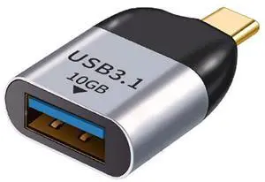Vszerda USB C OTG Adapter,USB 3.0 Type A Female to USB 3.1 Type C Male Host OTG Data 10Gbps Adapter for Laptop & Phone