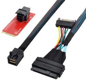 Vszerda SFF-8643 to U.2 SFF-8639 Cable with SFF-8643 to NGFF Adapter for Mainboard U.2 SSD 750 P3600 P3700
