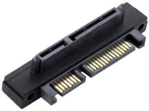 Vszerda SATA 22Pin Male to Female 90 Degree UP Angled Gender Changer Connector Adapter for 2.5/3.5" Hard Disk Drive Vszerda SATA 22Pin Male to Female 90 Degree UP Angled Gender Changer Connector Adapter for 2.5/3.5" Hard Disk Drive
