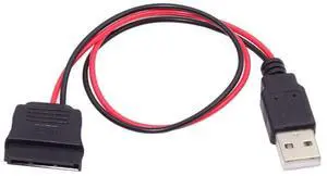 Vszerda SATA 15Pin to USB 2.0 Power 5V 2A Cable for 2.5 inch SATA HDD SSD Disk Driver
