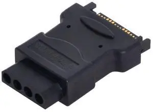 Vszerda SATA to IDE 4pin Power Adapter 15Pin SATA Male to Molex IDE 4Pin Female Cable Adapter