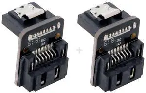 Vszerda SATA 7Pin Female to 7pin Male 90 Degree Angled Adapter Mainboard Motherboard for Desktops SSD HDD 6Gbps Data Convertor Vszerda SATA 7Pin Female to 7pin Male 90 Degree Angled Adapter Mainboard Motherboard for Desktops SSD HDD 6Gbps Data Convertor