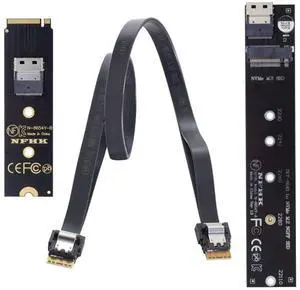 Vszerda M.2 NVME NGFF M-Key SSD Male to Female Extension Cable 40cm with SFF-8654 Connector Adapter for Mainboard SSD 2280/22110 Vszerda M.2 NVME NGFF M-Key SSD Male to Female Extension Cable 40cm with SFF-8654 Connector Adapter for Mainboard SSD 2280/22110