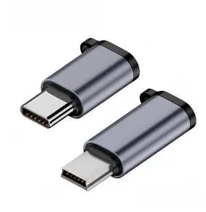 Vszerda 2 Pack USB 2.0 USB C/Mini USB Male to Micro USB Female 480Mbps Data Transfer 12W 5V 2.4A Charging Converter Adapter