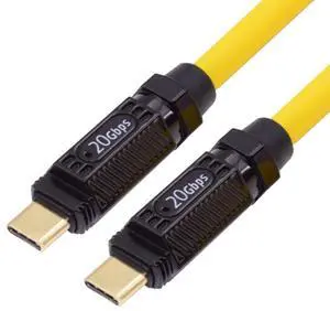 Vszerda USB C to USB C Cable, USB C Male to Male 20Gbps 8K@60Hz Data Transfer PD 140W Fast Charging Cable with Charging Indicator Iight 0.65FT/0.2M