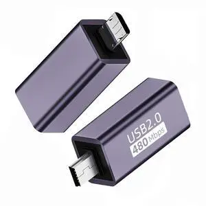 Vszerda 2 Pack Printer Connector Micro/Mini USB Male to USB 2.0 Type B Printer Female Connector Adapter for Printer Disk Scanner