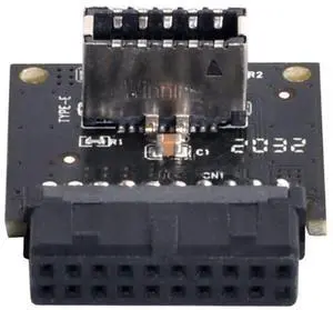Vszerda Motherboard USB 3.0 19/20Pin to USB 3.1 Type-E Front Panel Socket Extension Adapter