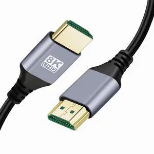 Vszerda HDMI 2.1 Cable HDMI Type A Male to Male 8K 4K HDTV Extension Cable 2.0M