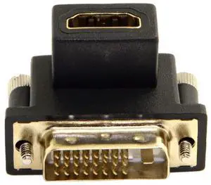 Vszerda HDMI to DVI Adapter,DVI Male to HDMI Female 90 Degree Down Angled Gold Plating Bidirectional Converter Adapter for TV, Monitor, Computer
