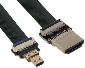 Vszerda HDMI to Micro HDMI Cable CYFPV HDMI Male to Micro HDMI Male Extension FPC Flat Cable 1080P for FPV HDTV Multicopter Aerial Photography