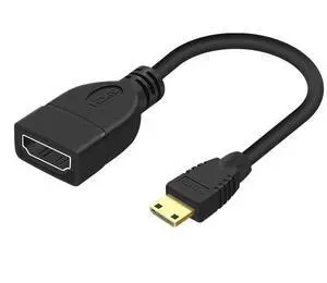 Vszerda Mini HDMI Male to HDMI Female 4K60hz HDTV Cable Adapter for Displays Monitor Camera