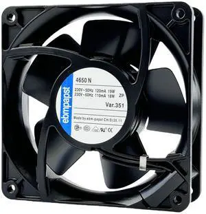 for ebmpapst Cooling Fan 4650N, All Metal High Temperature Resistant Axial Cooling Fan 2-Pin 120x120x38mm AC 230V 50/60Hz 0.12A