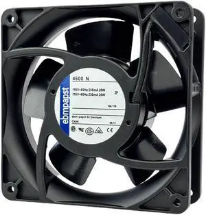 for ebmpapst 4600N Axial Fan115V 12038 Industrial Cooling Fan All-Metal Heat-Resistant Cooling Fan 4600N, 2-Pin 20W